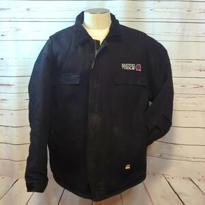Men's Berne MATCO TOOLS Embroidered Quilted Canvas Zip Jacket Coat‎ Size 2XL
